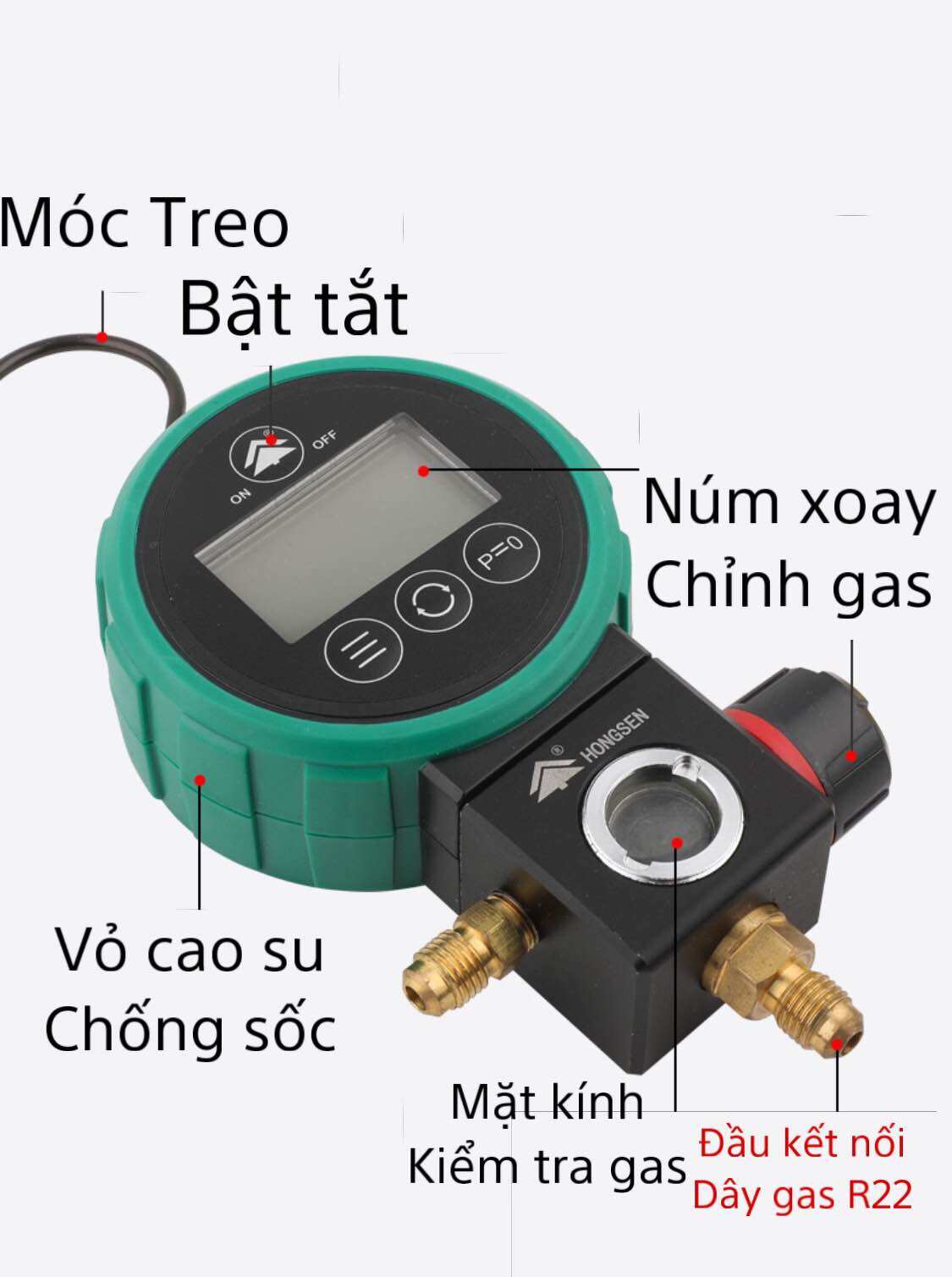 Đồng hồ ga điện tử Hongsen
