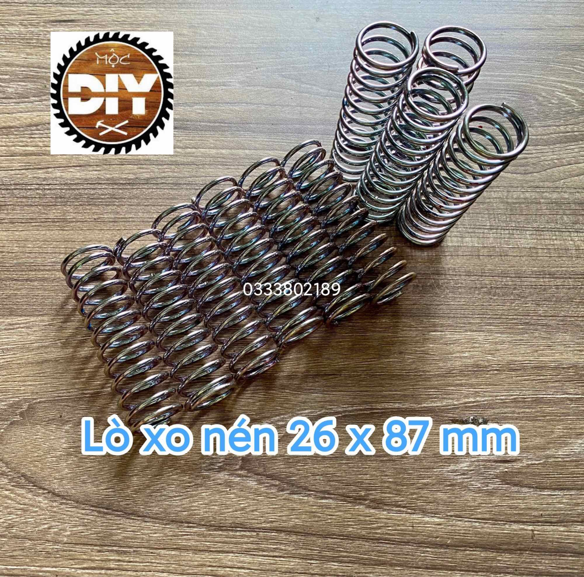 Lò xo nén phi 26, dài 87mm, sợi 2.5mm