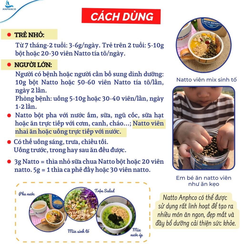 Bột natto anphaco vietheathy 100g