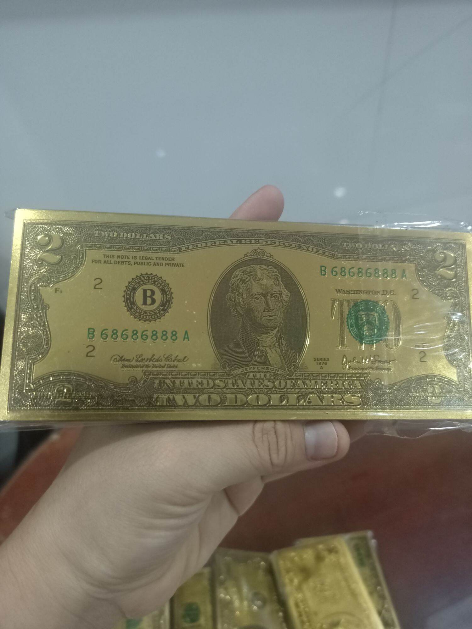Tiền Đô La Mạ Vàng Mệnh giá 2$, 100$