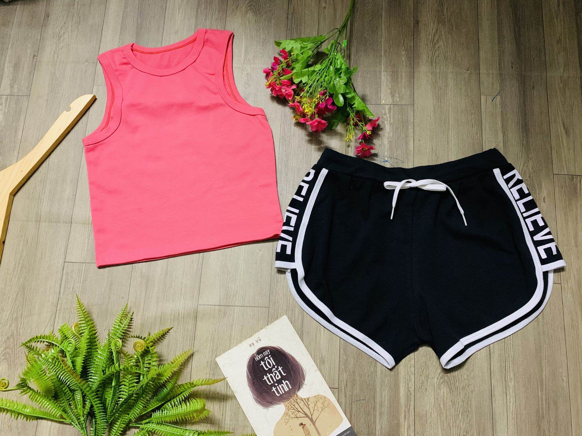 sét bộ áo ba lỗ + quần short