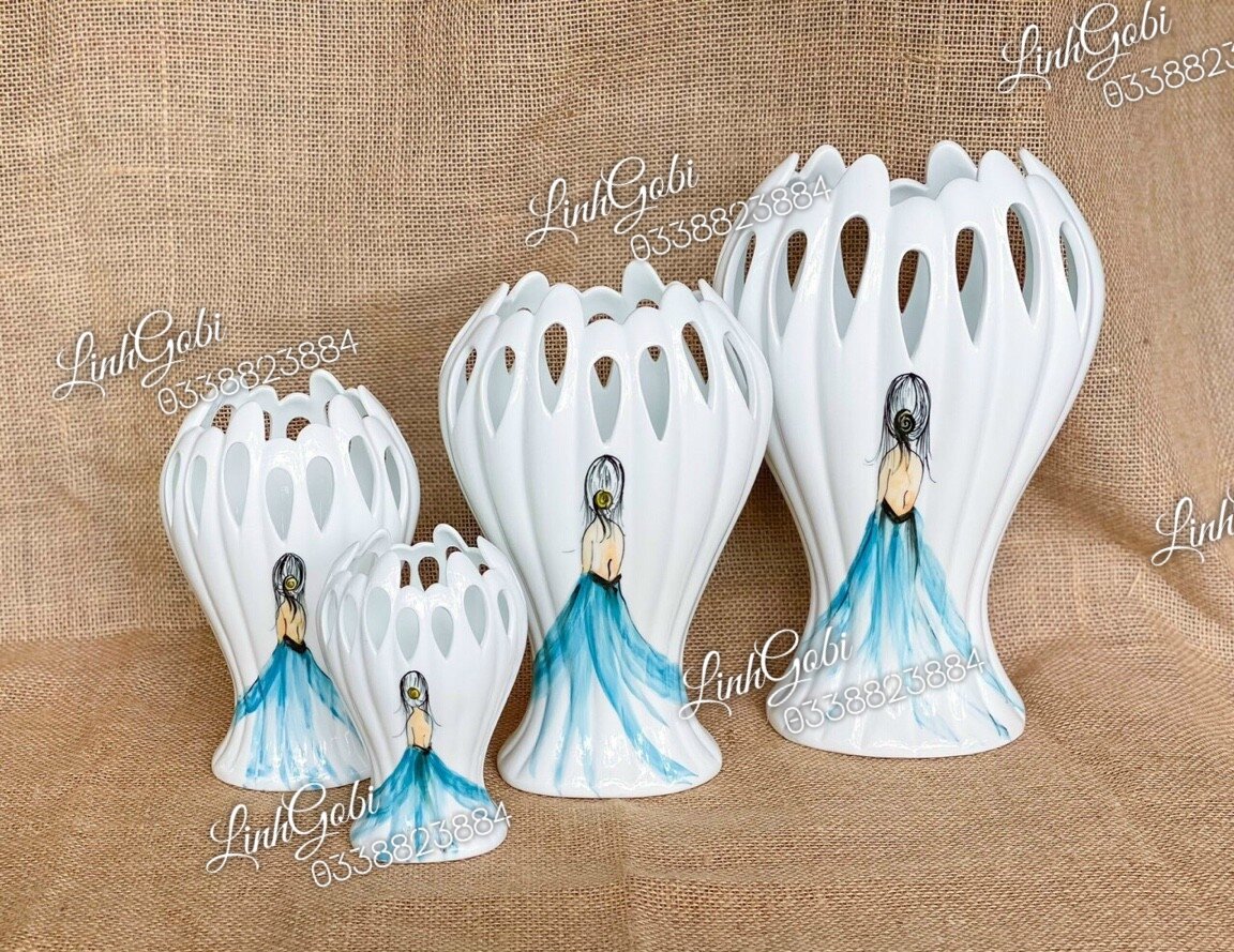 Lọ cắm hoa bàn tay phật - lọ hình cô gái