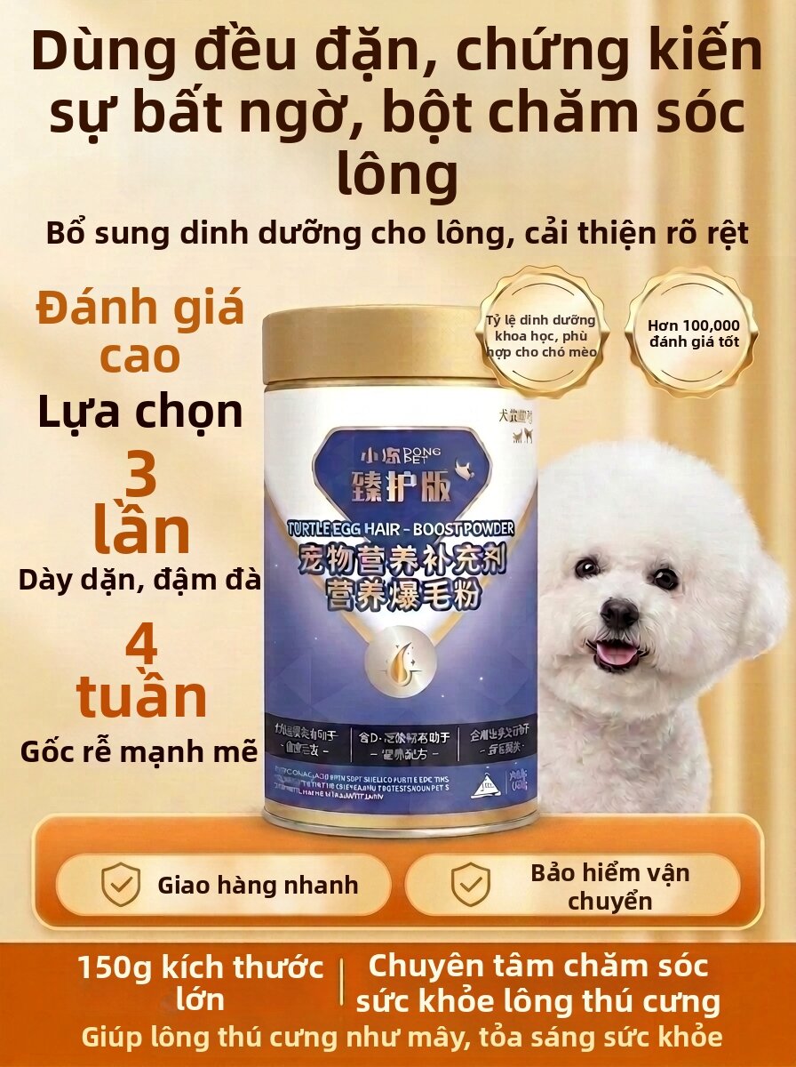 hipidog | Bổ Sung Dinh Dưỡng Lecithin Làm Mềm Mượt Tóc Cho Mèo Và Chó Đặc Biệt Cho Bichon Poodle
