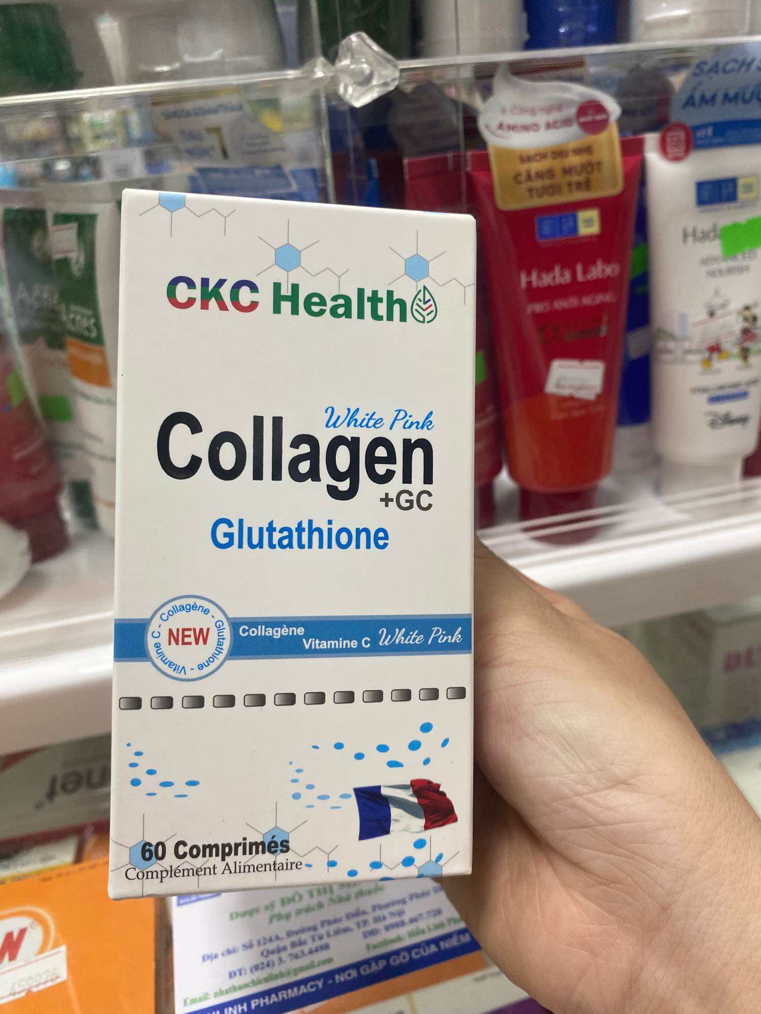 Viên uống Collagen, glutathion  Pháp