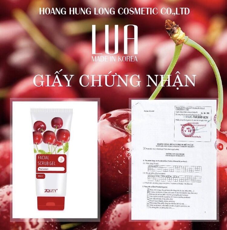 TẨY TẾ BÀO CHẾT DÀNH CHO MẶT HƯƠNG CHERRY