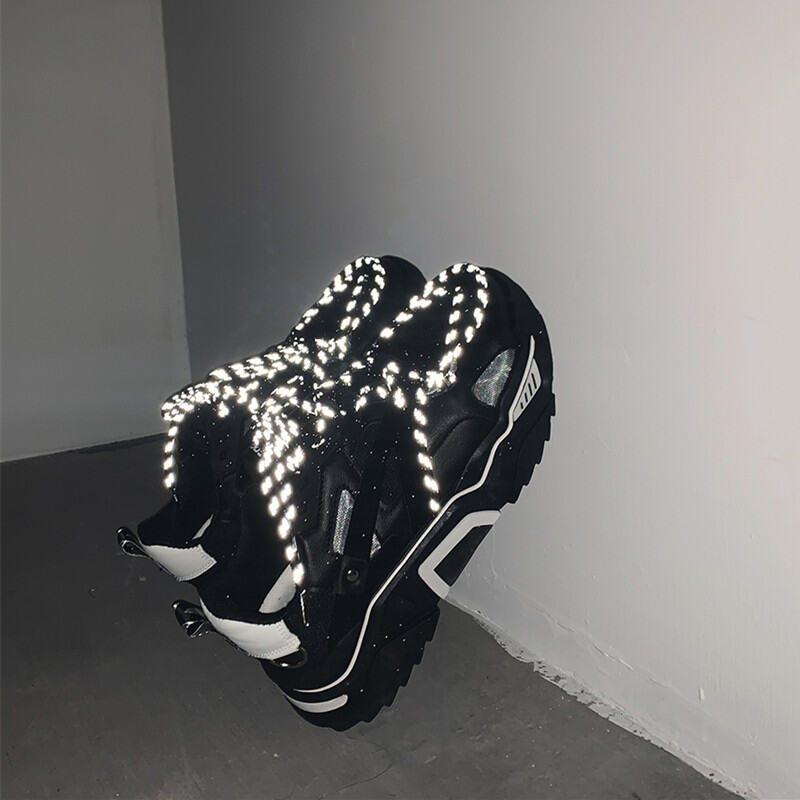 Giày Bố Già Xuân Hè Cho Nam Giày Nổi Tiếng Trên Mạng Siêu Hot Instagram Dễ Phối Cặp Đôi Đế Dày Màu Đen Giày Đế Bằng Thể Thao Giày Sành Điệu Phản Quang