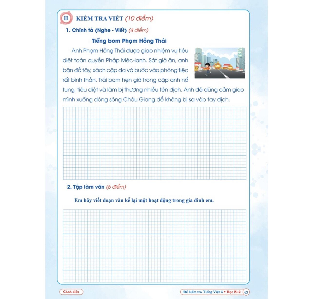 SÁCH - [ Lớp 3 - hk2 ] - Cánh diều - Đề kiểm tra tiếng việt 3 hk2