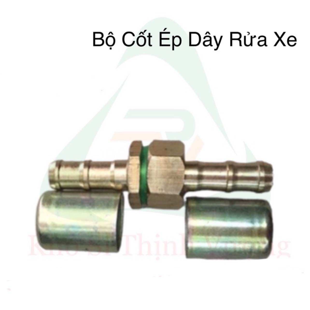 Bộ cos ép đầu dây máy rửa xe (đầu đực + cái + áo ép) - Ren 13 mm