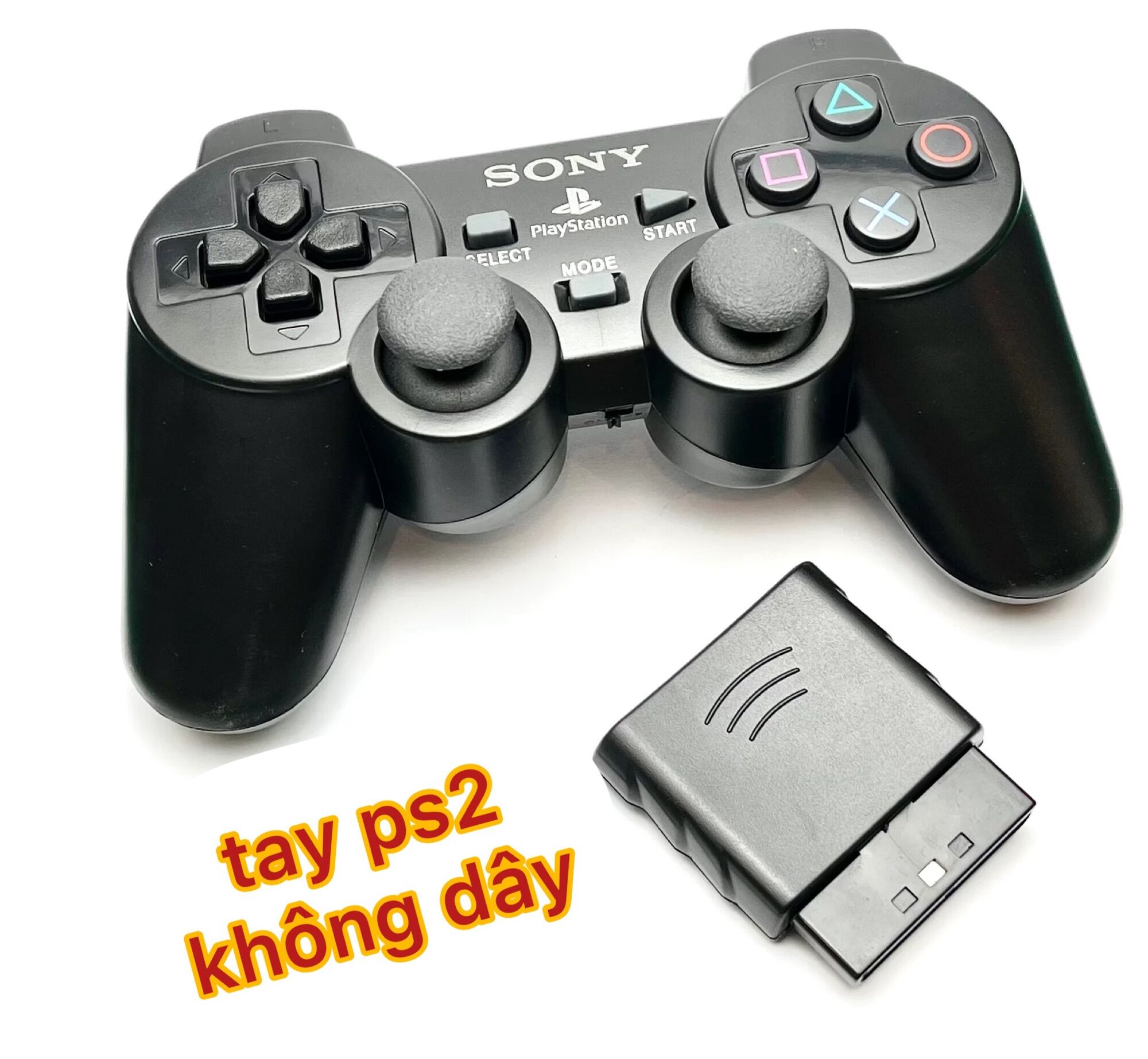 Tay bấm Ps2 không dây cao cấp tay cầm cho máy ps2 không dây