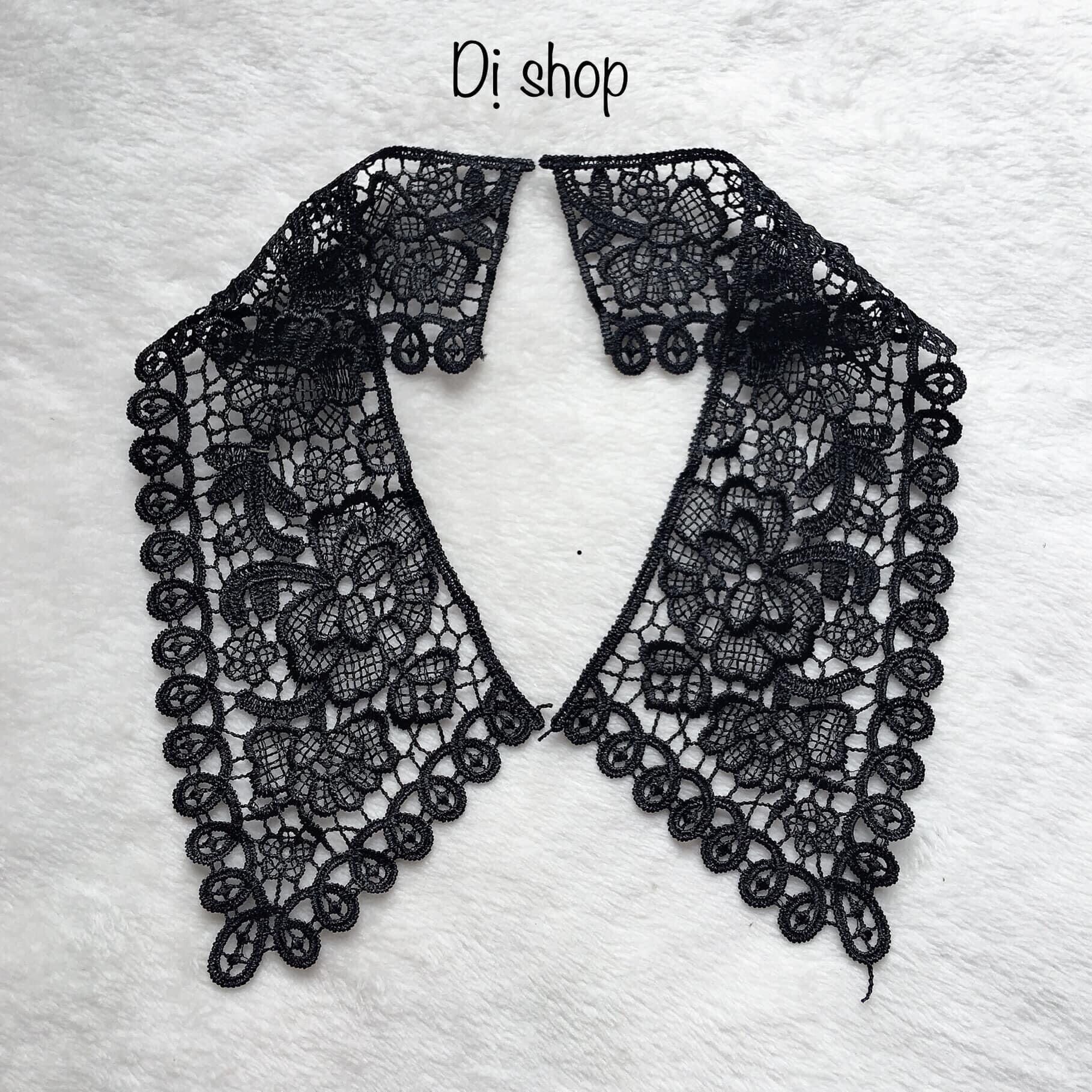 (C004) CỔ REN CHỈ BÓNG ( 2 lá 2 bên)