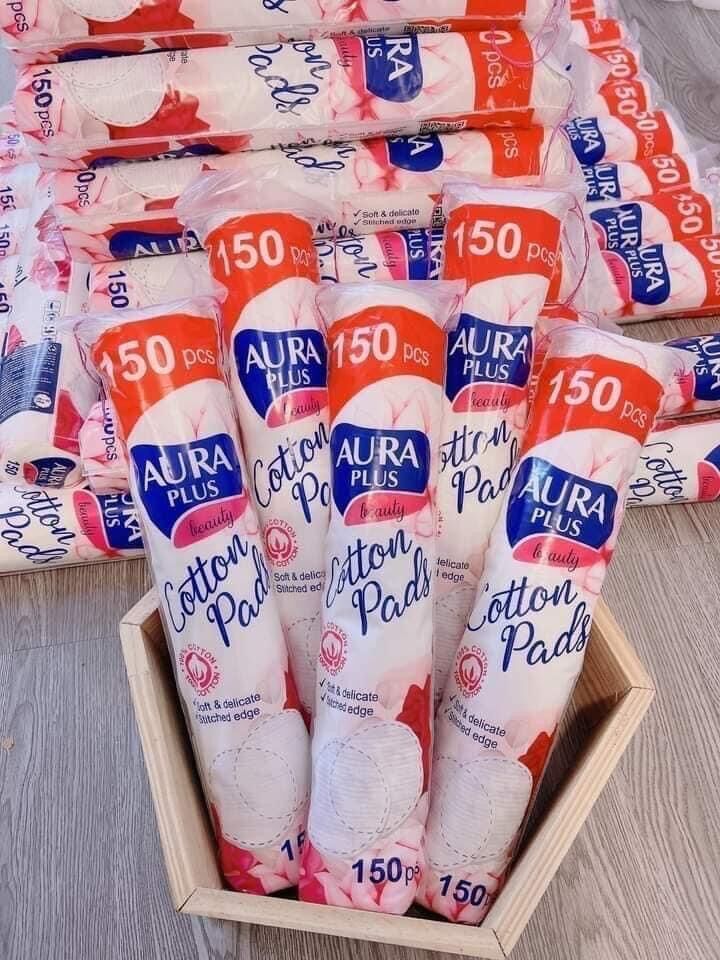 Bịch bông tẩy trang Aura 150 miếng