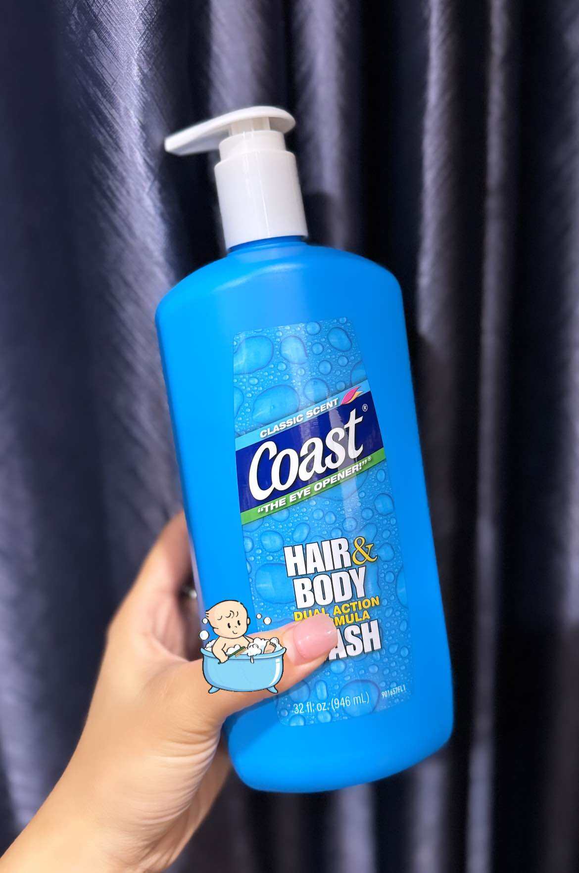 [HÀNG USA - CÓ VÒI] SỮA TẮM GỘI COAST CHO NAM 946ML NHẬP KHẨU MỸ