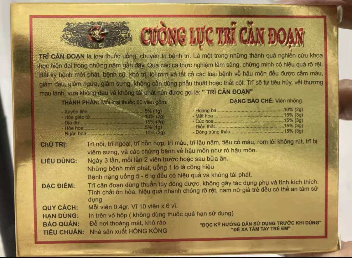 CƯỜNG LỰC TRĨ CĂN ĐOẠN CHÍNH HÃNG
