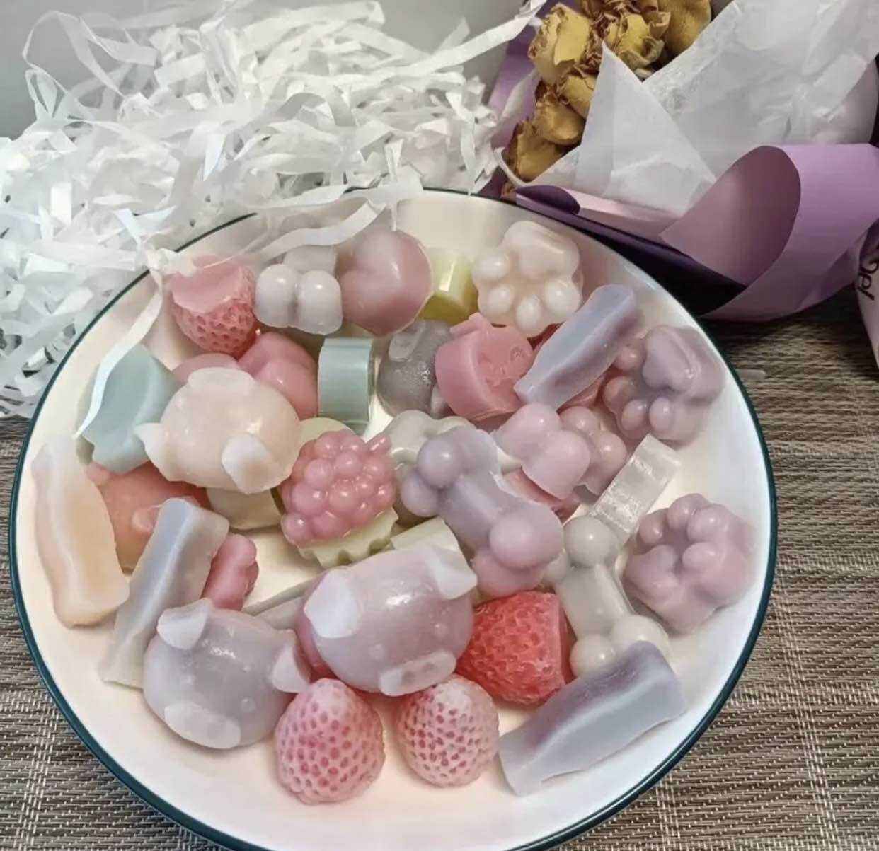 Kẹo sáp nhân trái cây