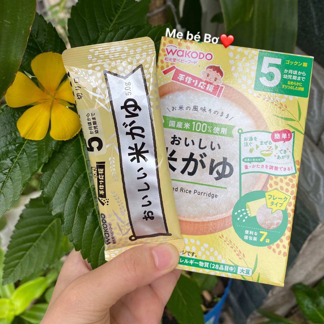 [Gói lẻ] Bột ăn dặm Wakodo Nhật Bản cho bé từ 5tháng, date xa