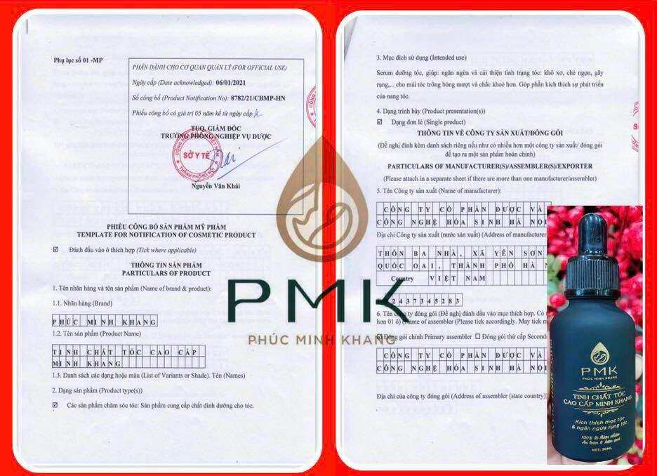 combo 2 Tinh Chất Mọc Tóc Cao Cấp Phúc Minh Khang