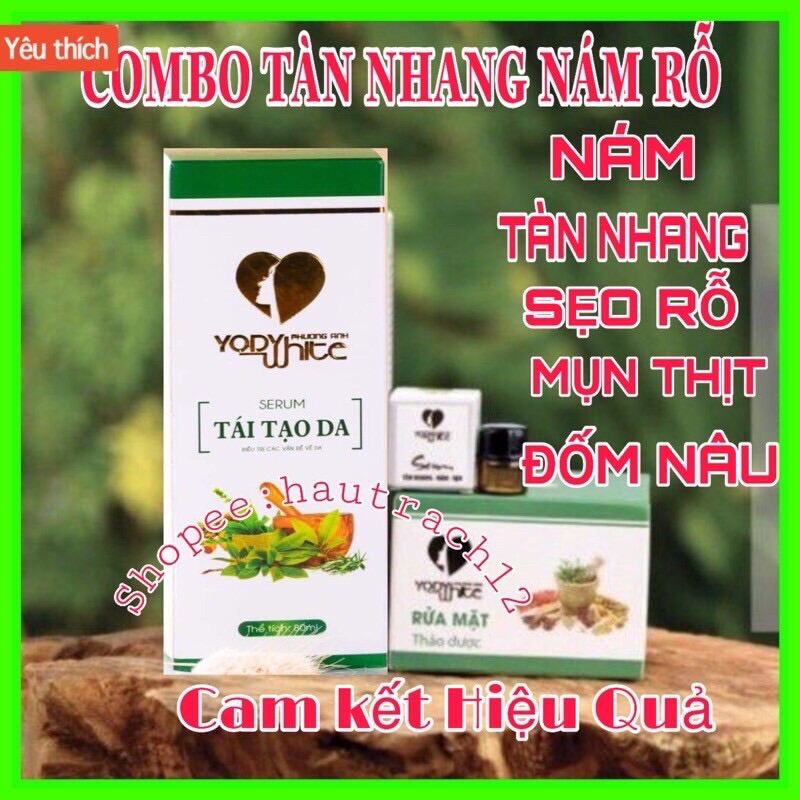 Combo Tàn Nhang Nám Rỗ - Tái Tạo Da Phương Anh Tàn Nhang Nám Đinh Mụn Thịt Mụn Cóc Sẹo Rỗ