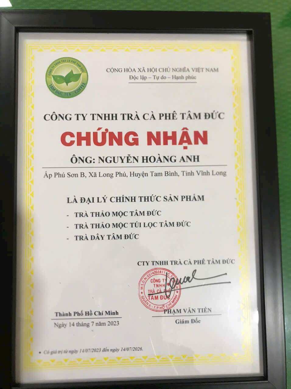 TRÀ THẢO MỘC TÂM ĐỨC