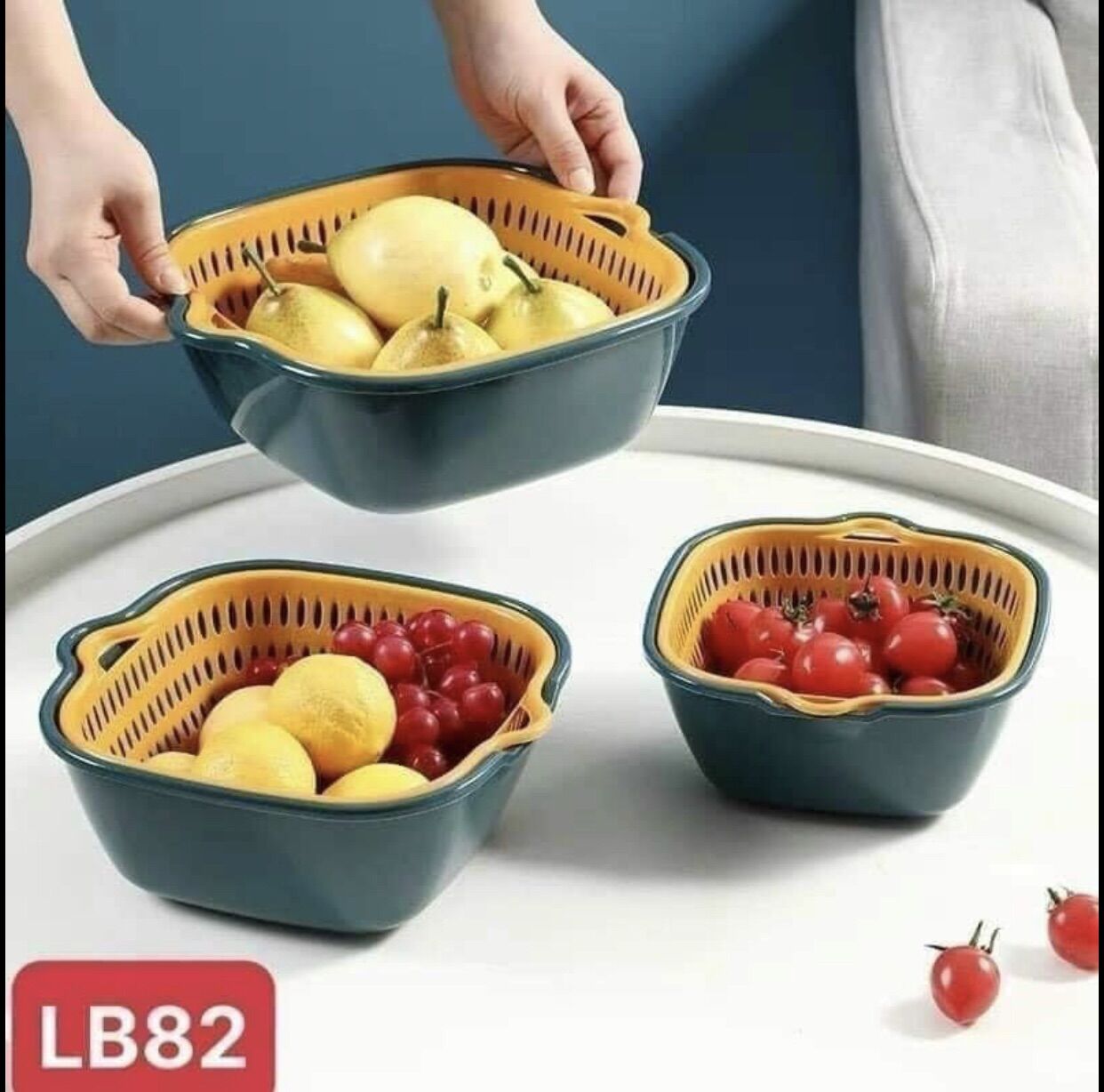 Set 3 rổ 3 chậu 3 kích thước