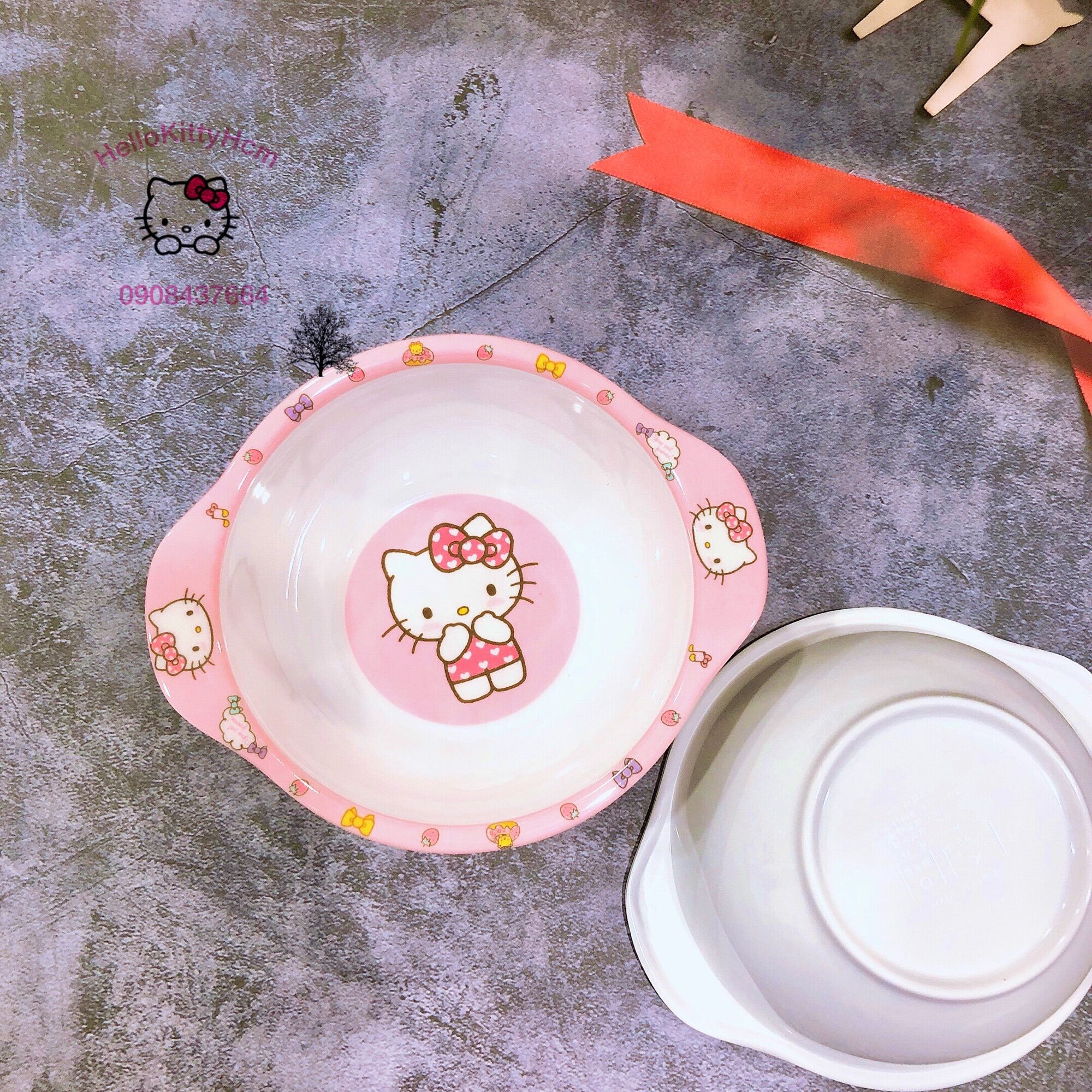 [HCM]Chén ăn dặm melamin HelloKitty Doreamon