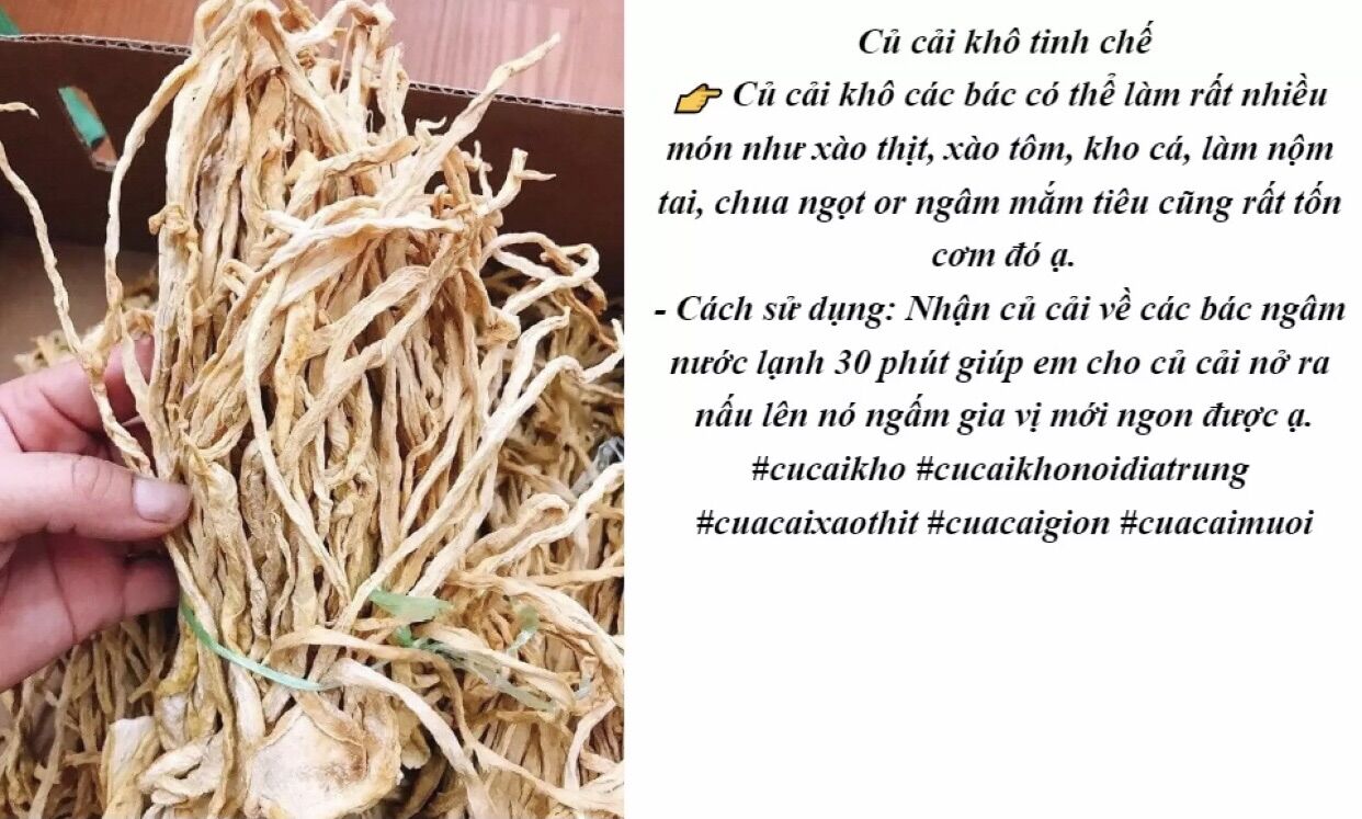 Củ cải khô 500g ( không mặn ngọt tự nhiên)
