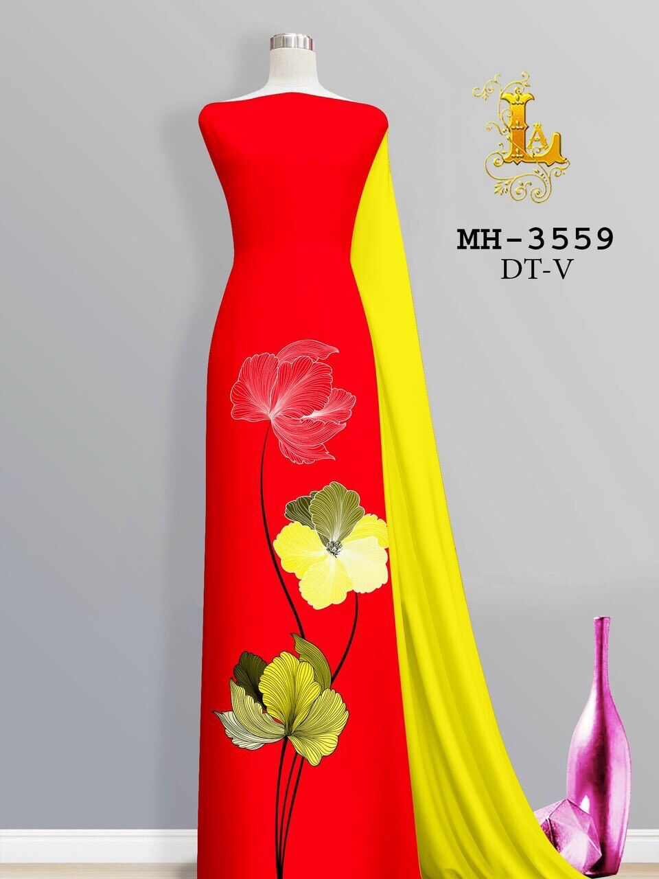 Vải áo dài in hoa