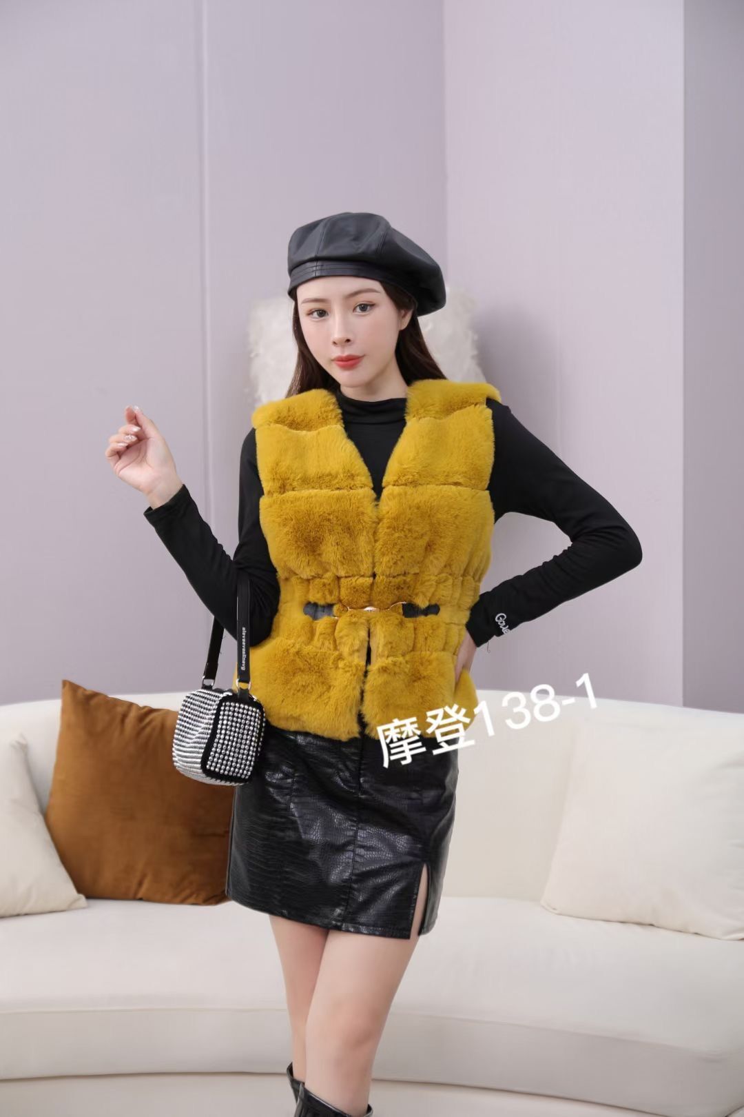 Áo ghi lê lông thỏ,Áo ghi lê quảng châu xịn xò,Áo gile cổ tim