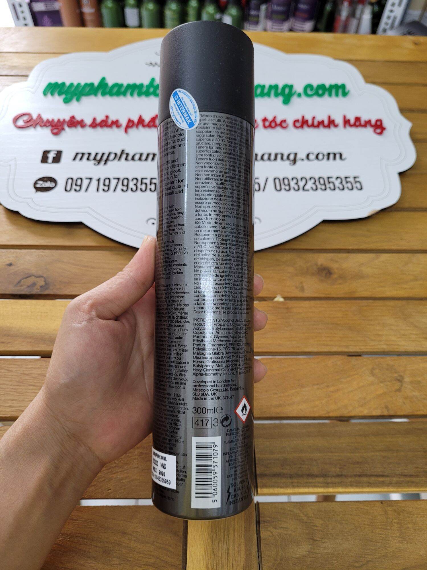 XỊT GIỮ NẾP TÓC LABEL.M HAIR SPRAY 300ML