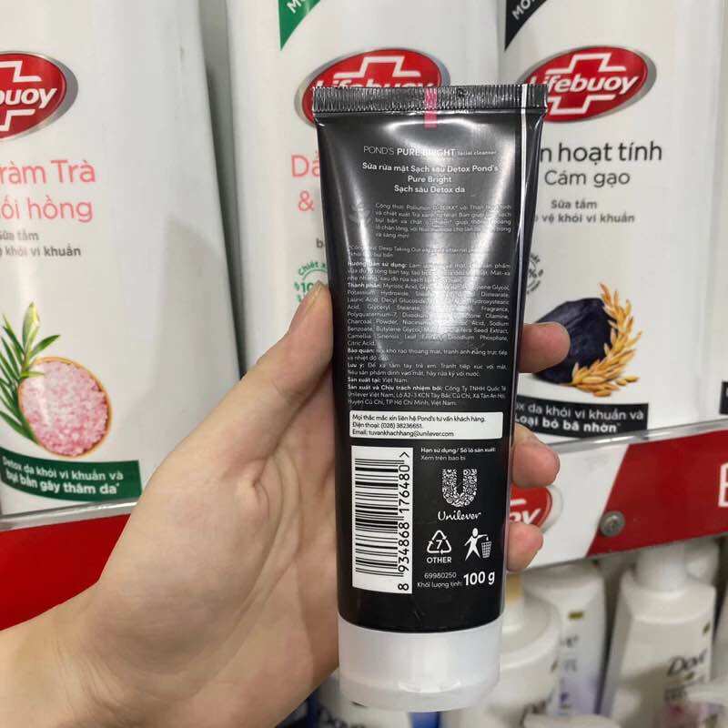 Sữa Rửa Mặt Trắng Da Pond's Pure White 100g