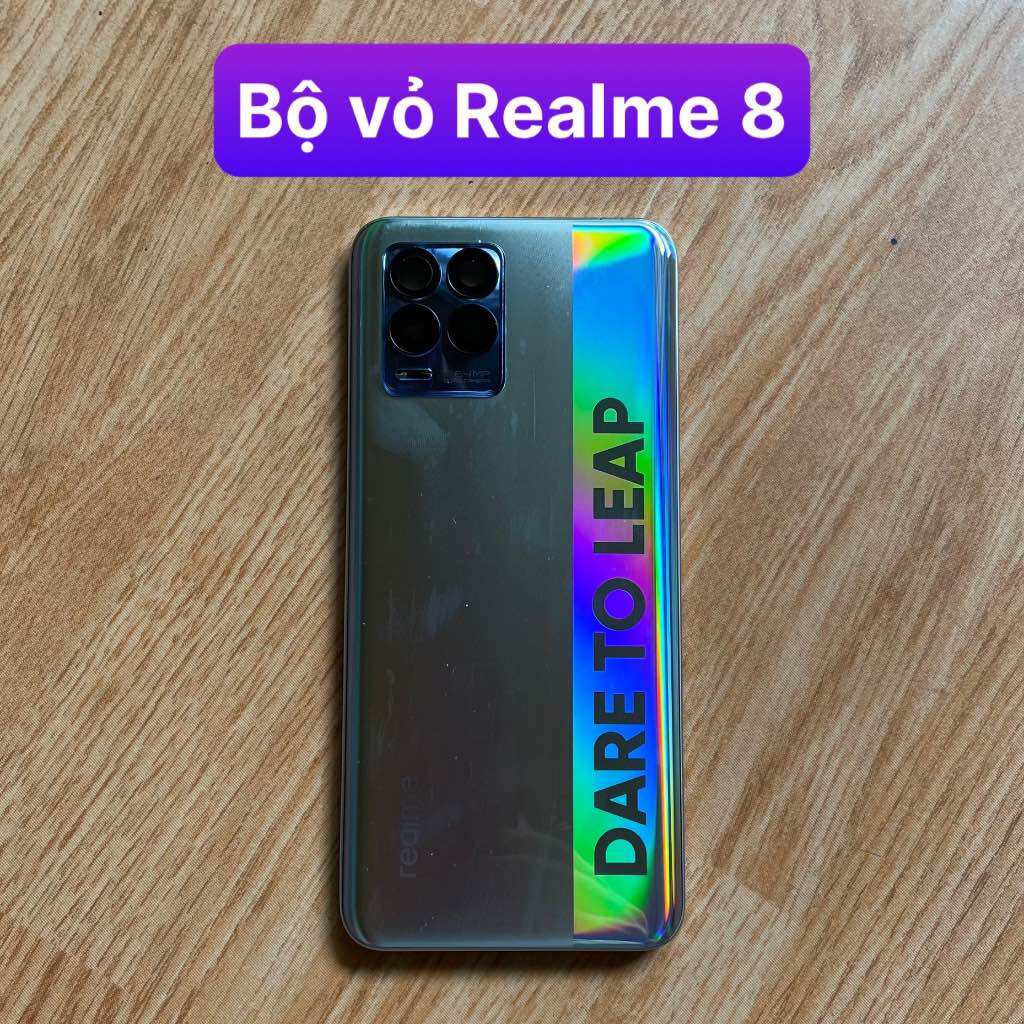 Bộ xương vỏ Realme 8 kèm khay sim và kính camera