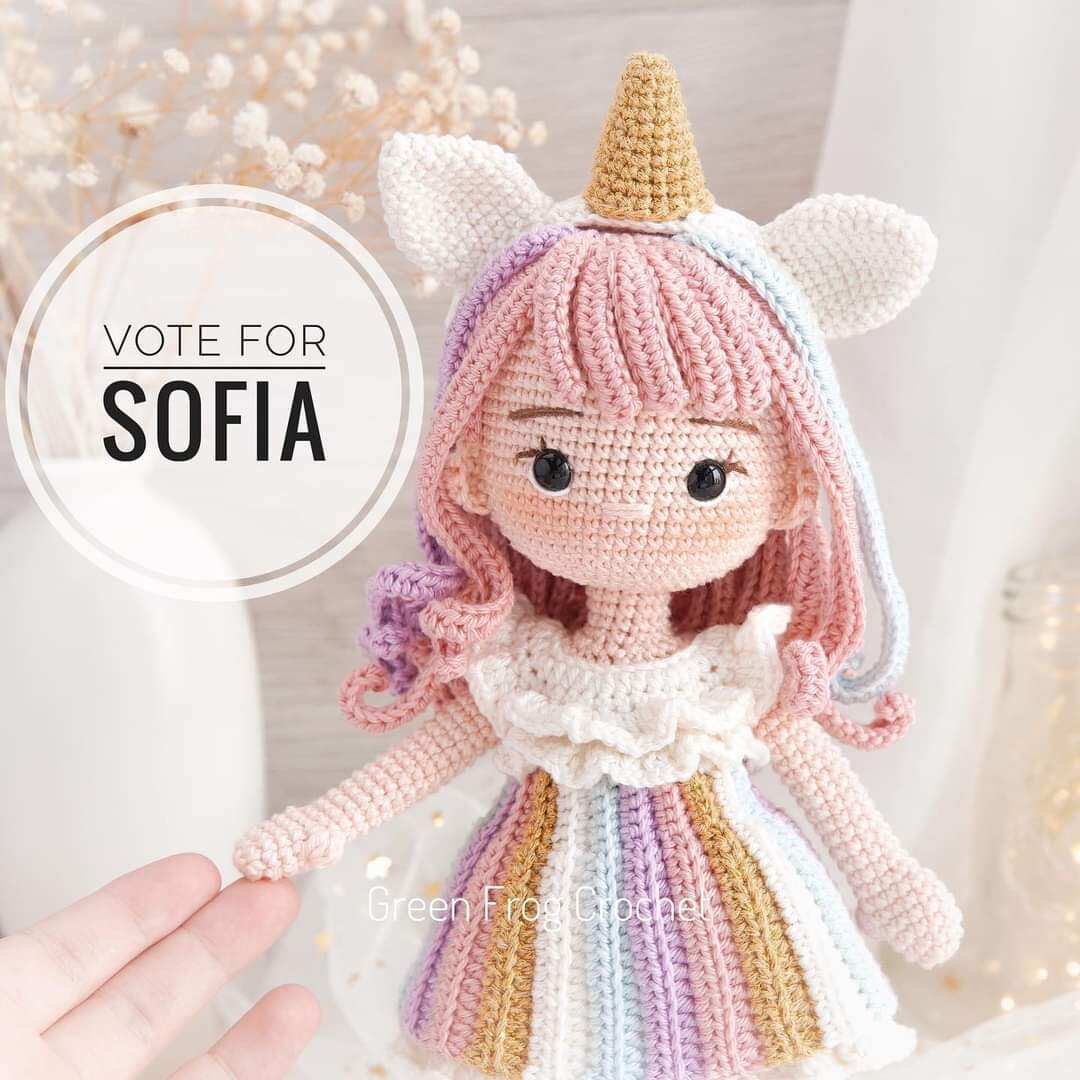 Búp bê handmade sofia xinh xắn tặng kèm 1 váy rời