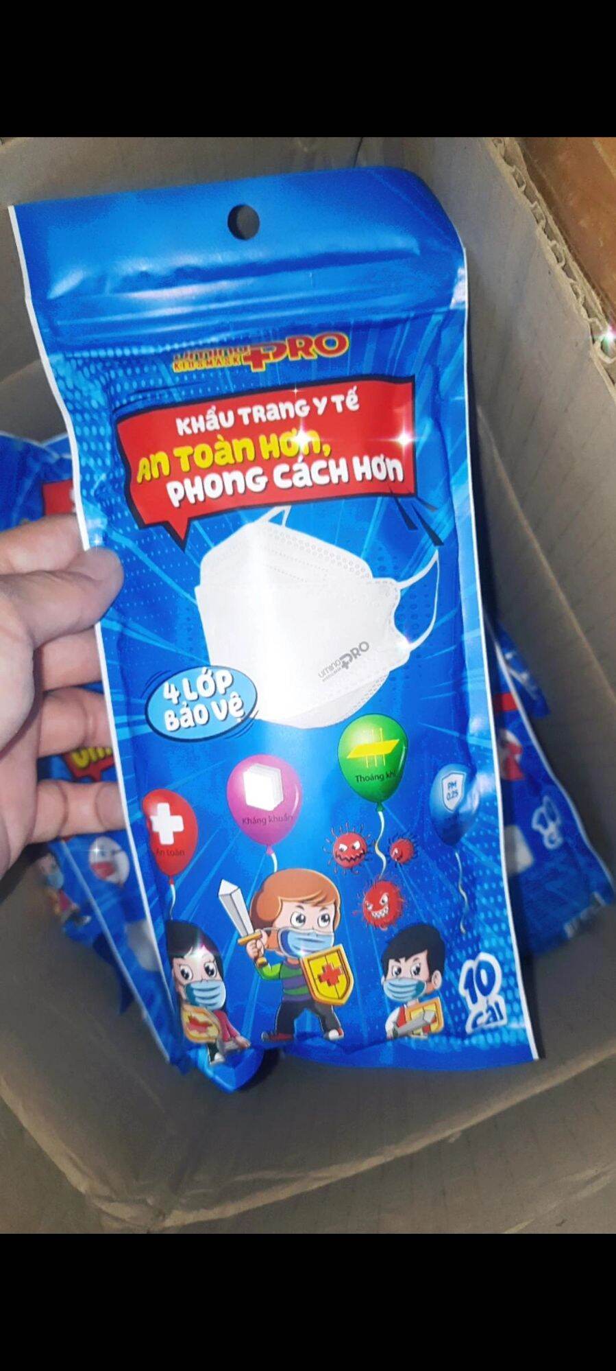 Khẩu trang em bé Umino Kids 4 lớp