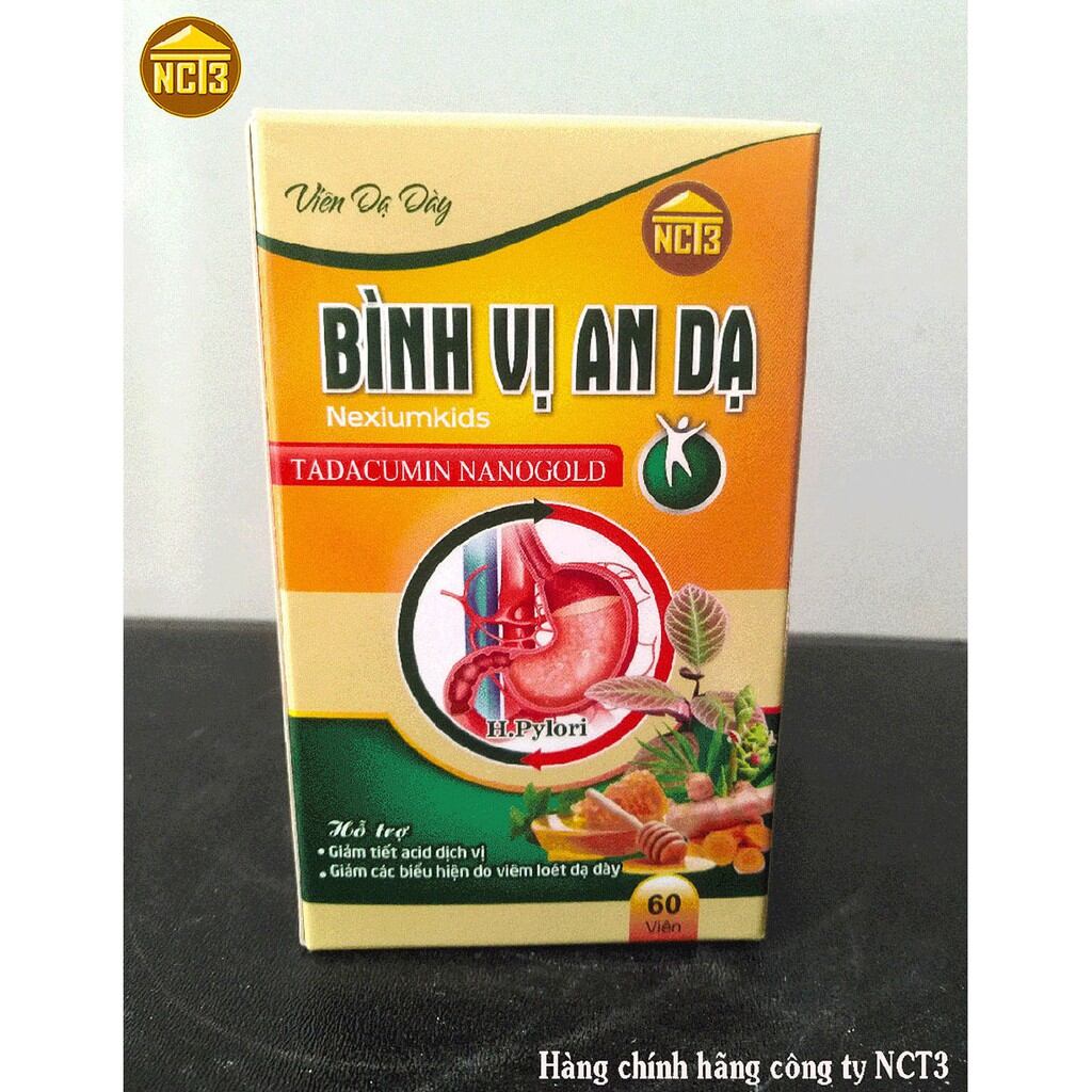 Viên Dạ Dày Bình Vị An Dạ (60 viên) (Hàng Chính Hãng Công Ty NCT3)