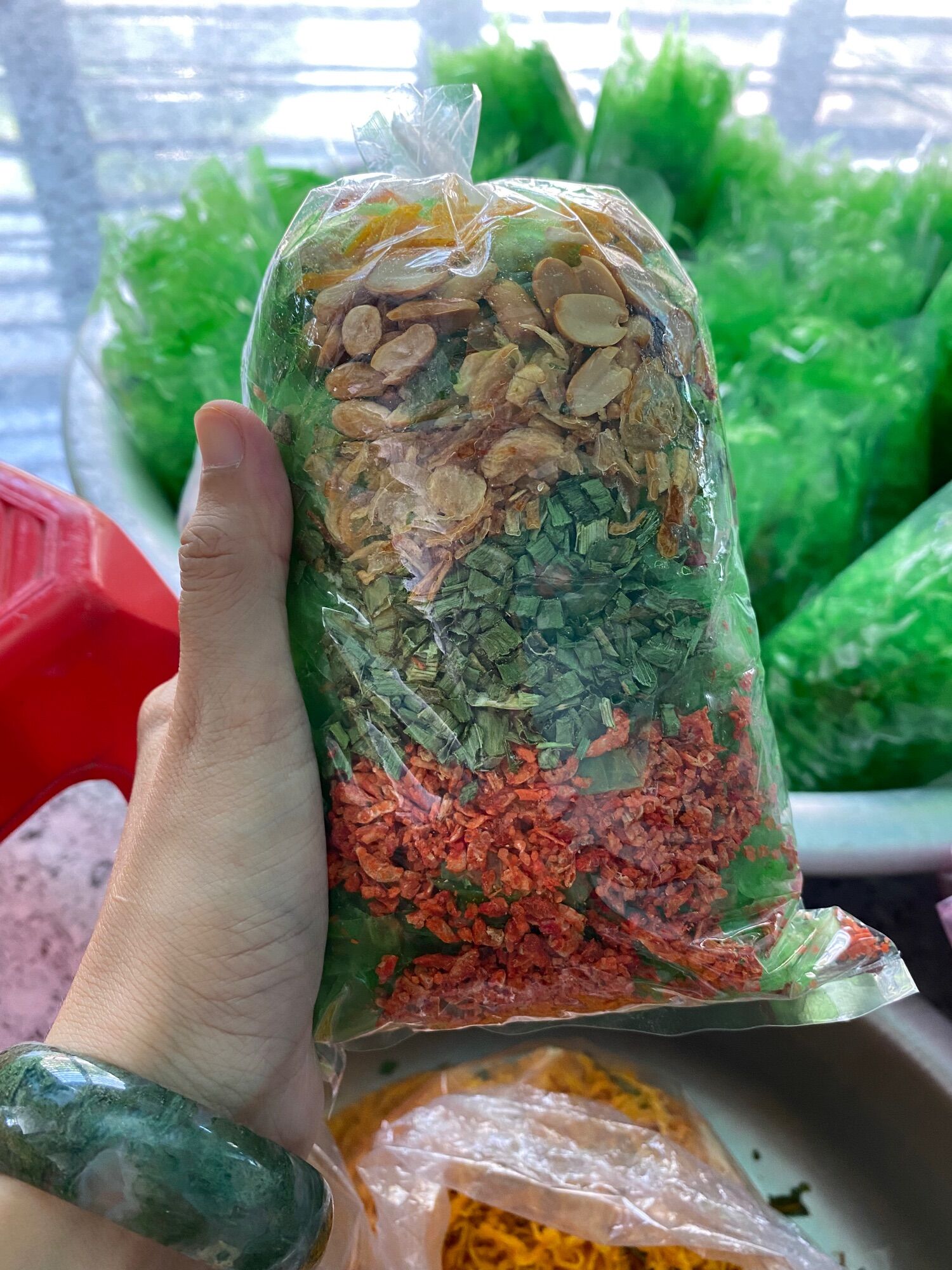Combo 5 bịch bánh sợi trộn vị lá dứa