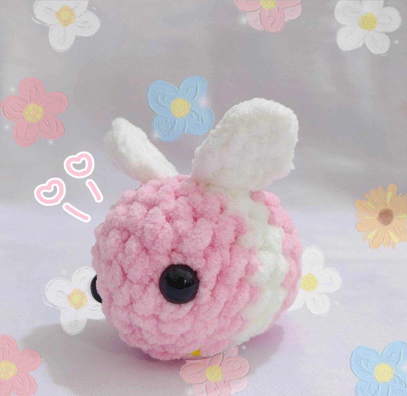 Móc khoá bé ong mini cute bằng len