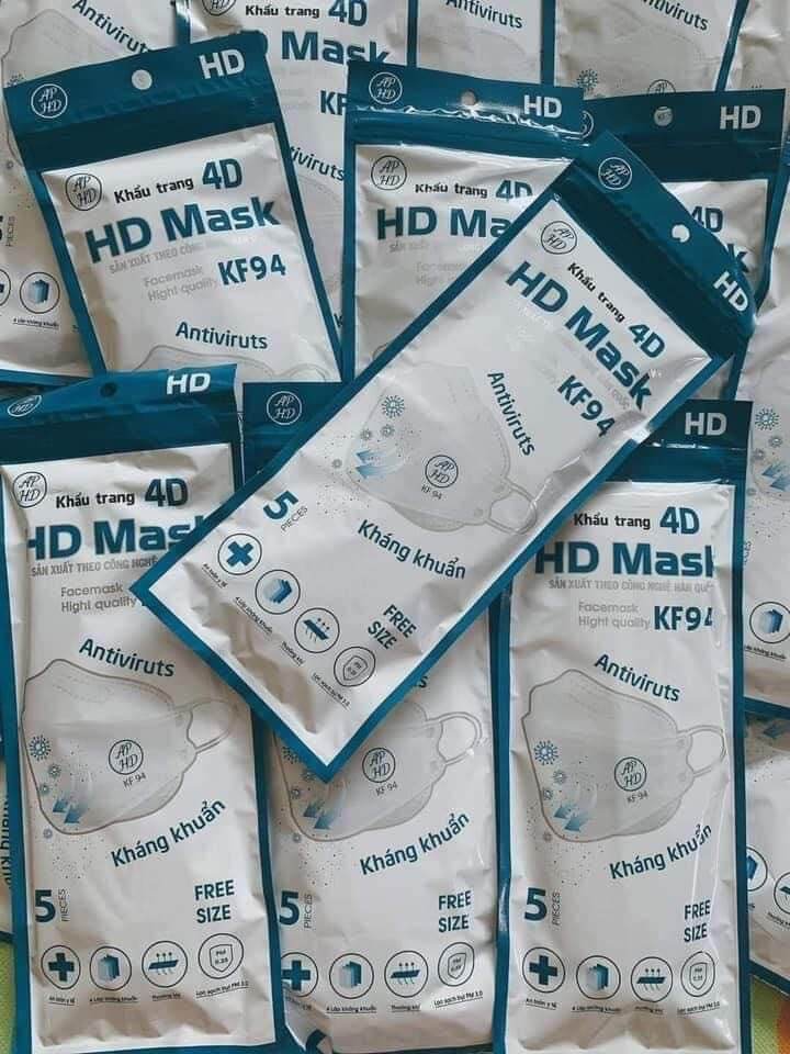 ( 1 thùng 300 cái ) Khẩu Trang 4D Mask Trắng