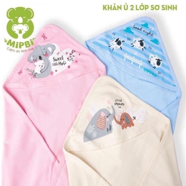 Khăn Ủ( Choàng Ủ) Cho Bé Sơ Sinh 2 Lớp Cotton MipBi cao cấp