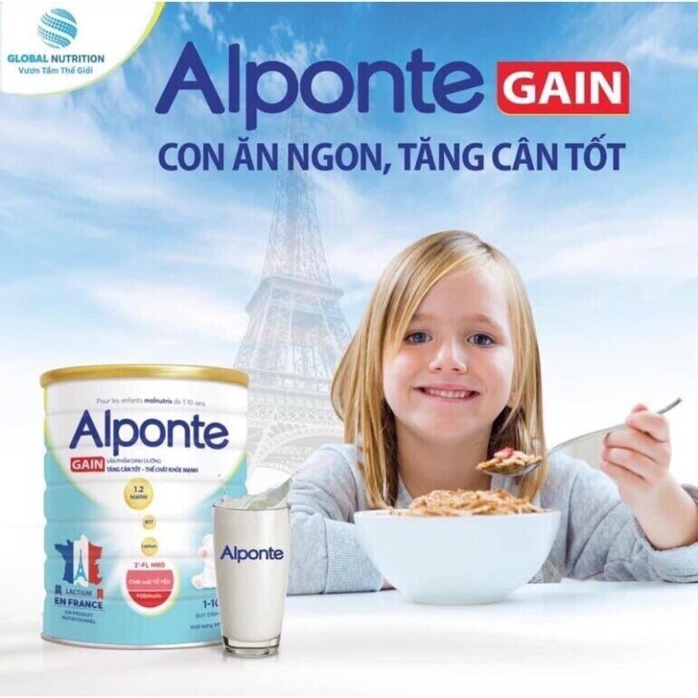 [HCM]Sữa bột Alponte Gain lon 900g