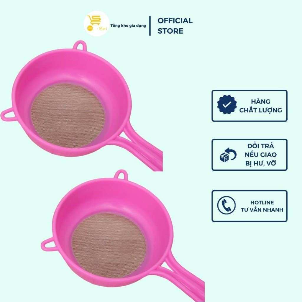 Ray Lọc Dừa Nhựa Màu, Ray Lọc Có Tay Cầm, Vợt Lọc Nhựa Tiện Lợi Cao Cấp MTA-MART2