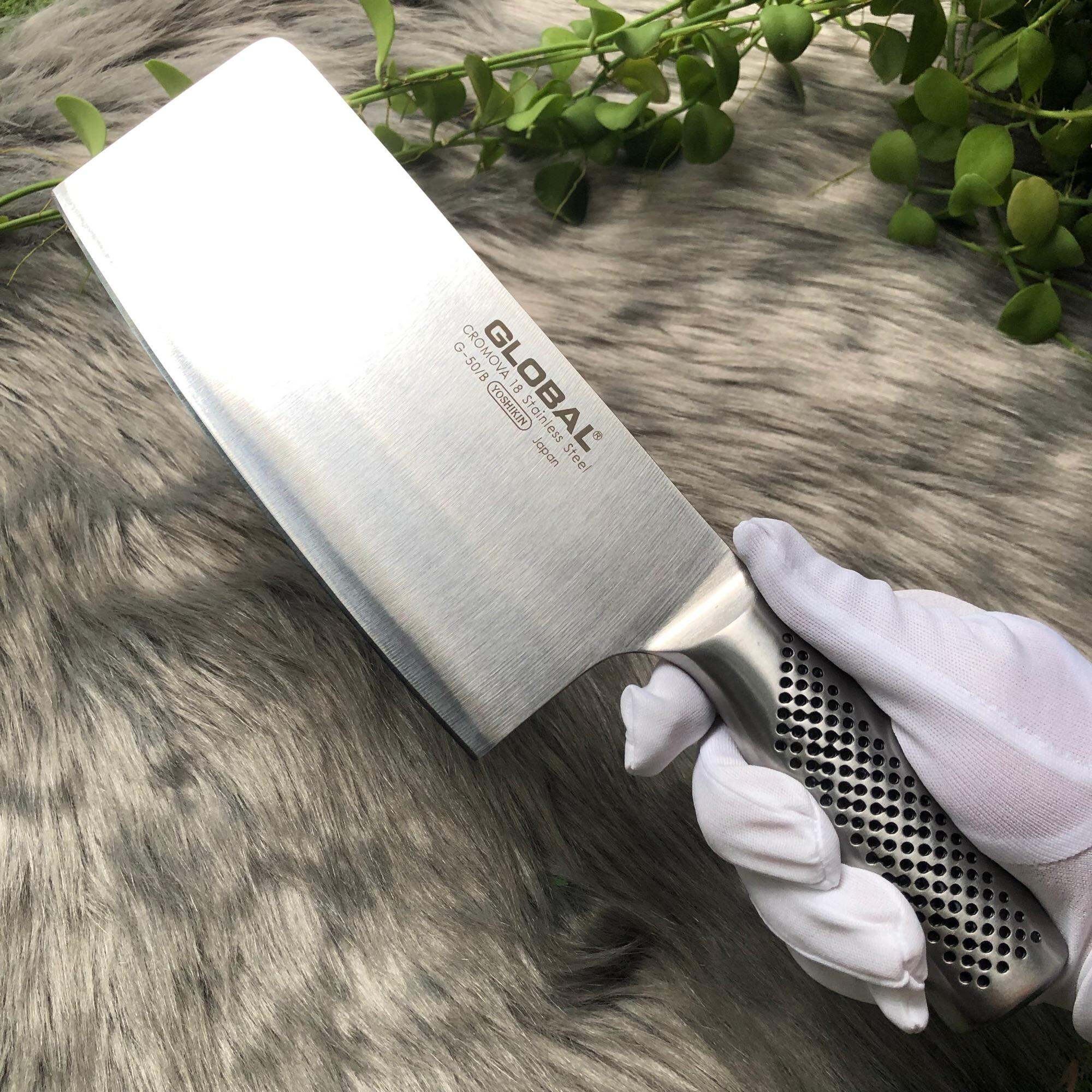 Dao chặt xương sắc bén, bền, không rỉ, hiệu Global, dài 30cm, liền khối