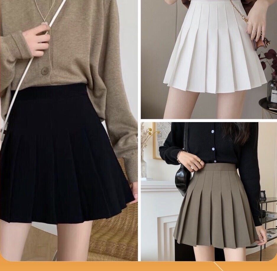 Chân váy xếp ly Tennis dáng ngắn đẹp, có lót trong