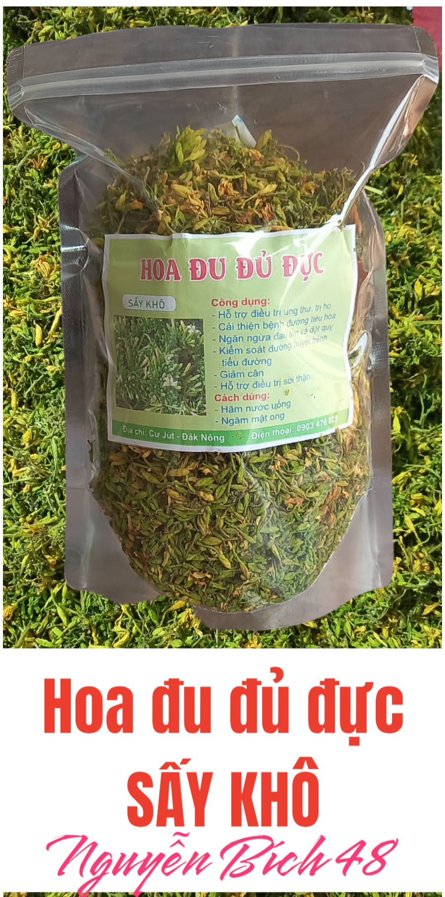 500gr hoa đu đủ đực sấy khô đăk nông. nhà làm sạch sẽ - nguyên bông - hoa mới