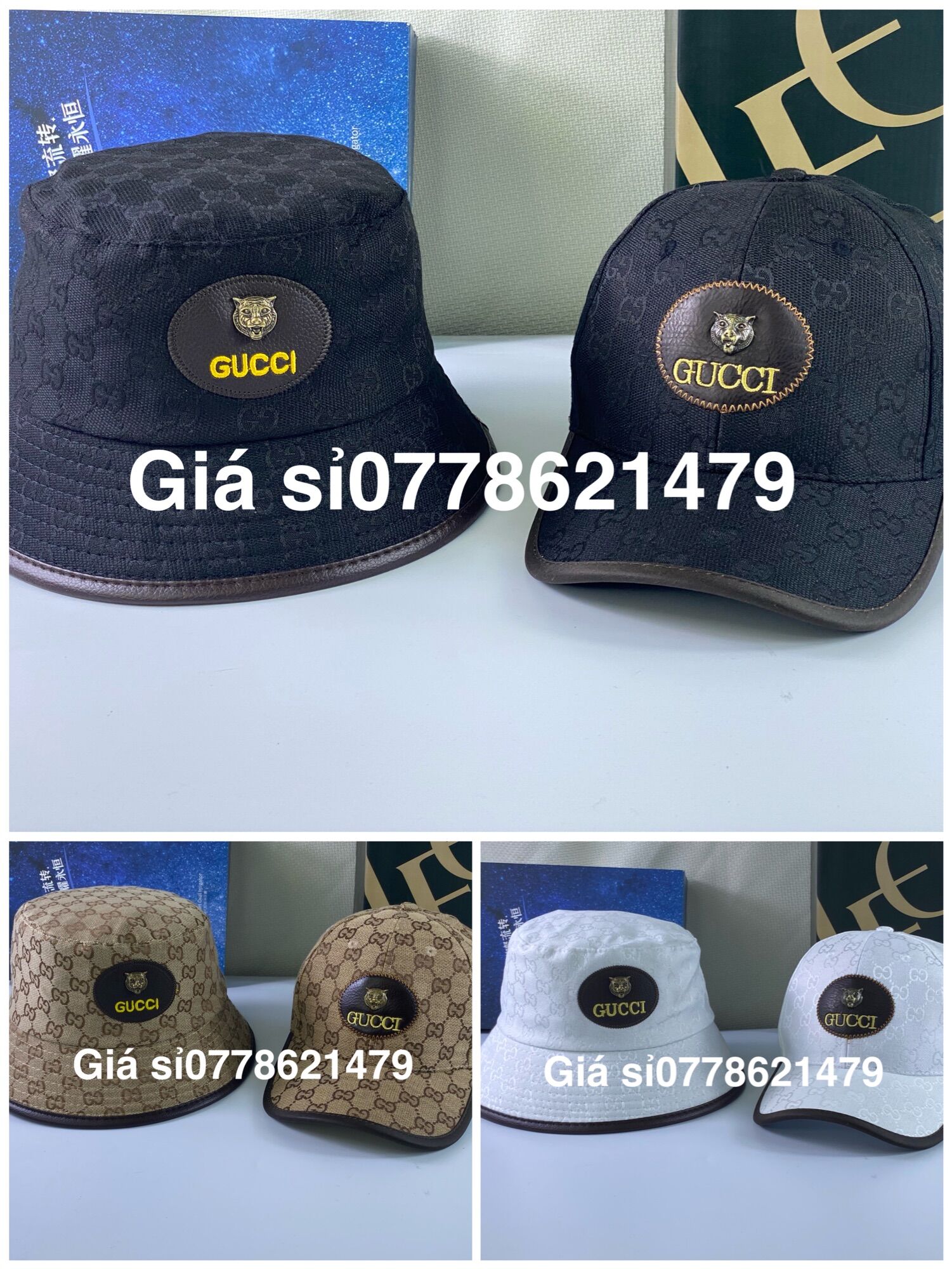 Combo 1 set nón cặp đôi nam nữ :: nón lưỡi trai + bo tai bèo bucket