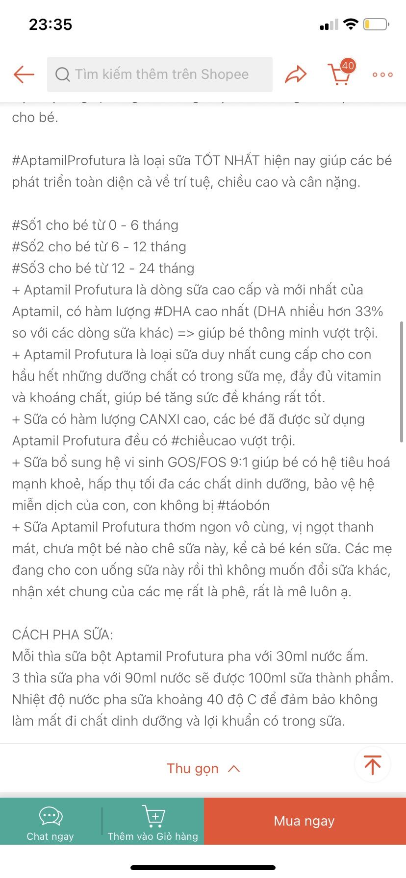 Sữa bột Aptamil Profutura UK 800gr đủ số 1 2 3 (aptamil anh)