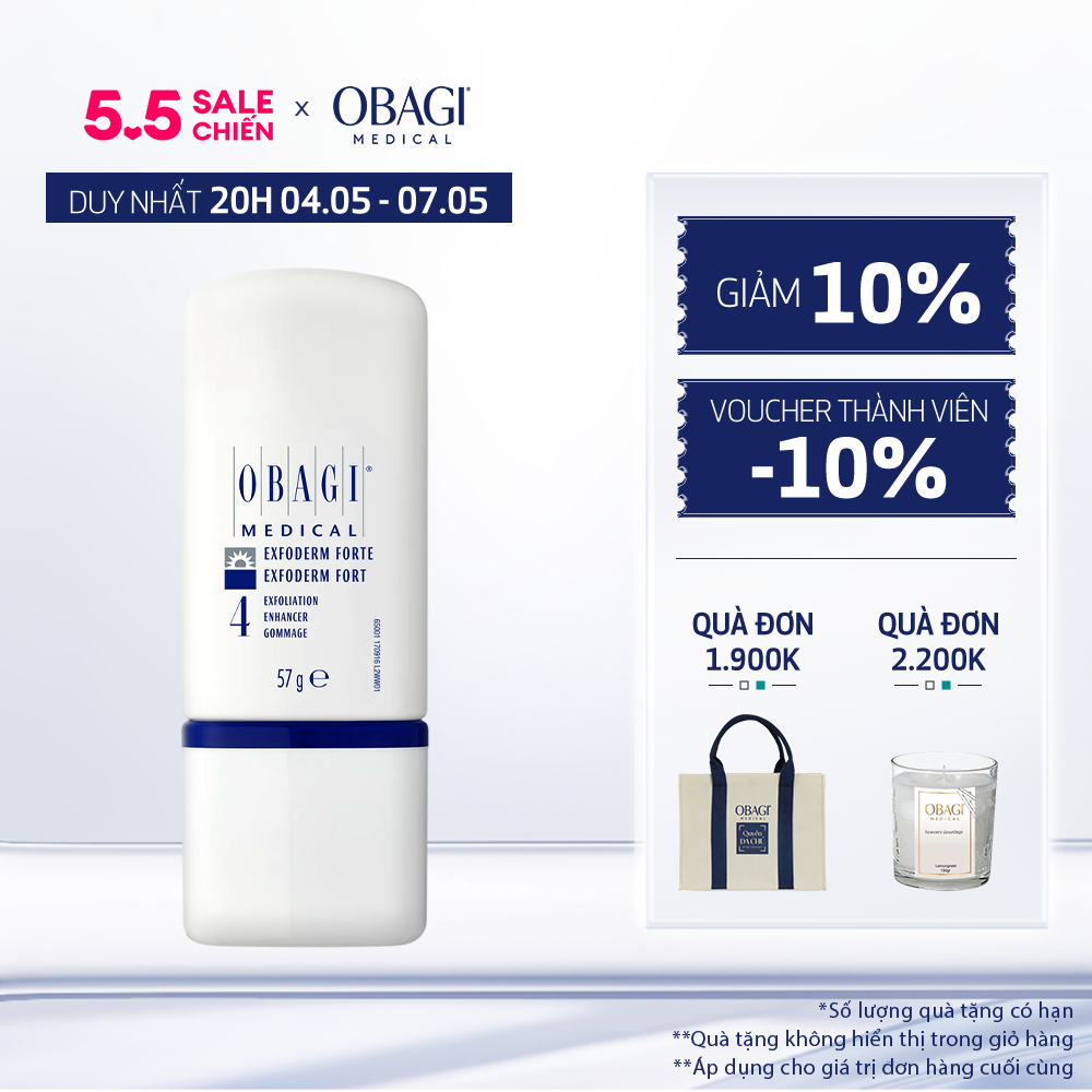 [Date 02/2026] Lotion Tẩy Da Chết Cho Da Dầu Chứa Aha Obagi Nu-Derm Exfoderm Forte 57g