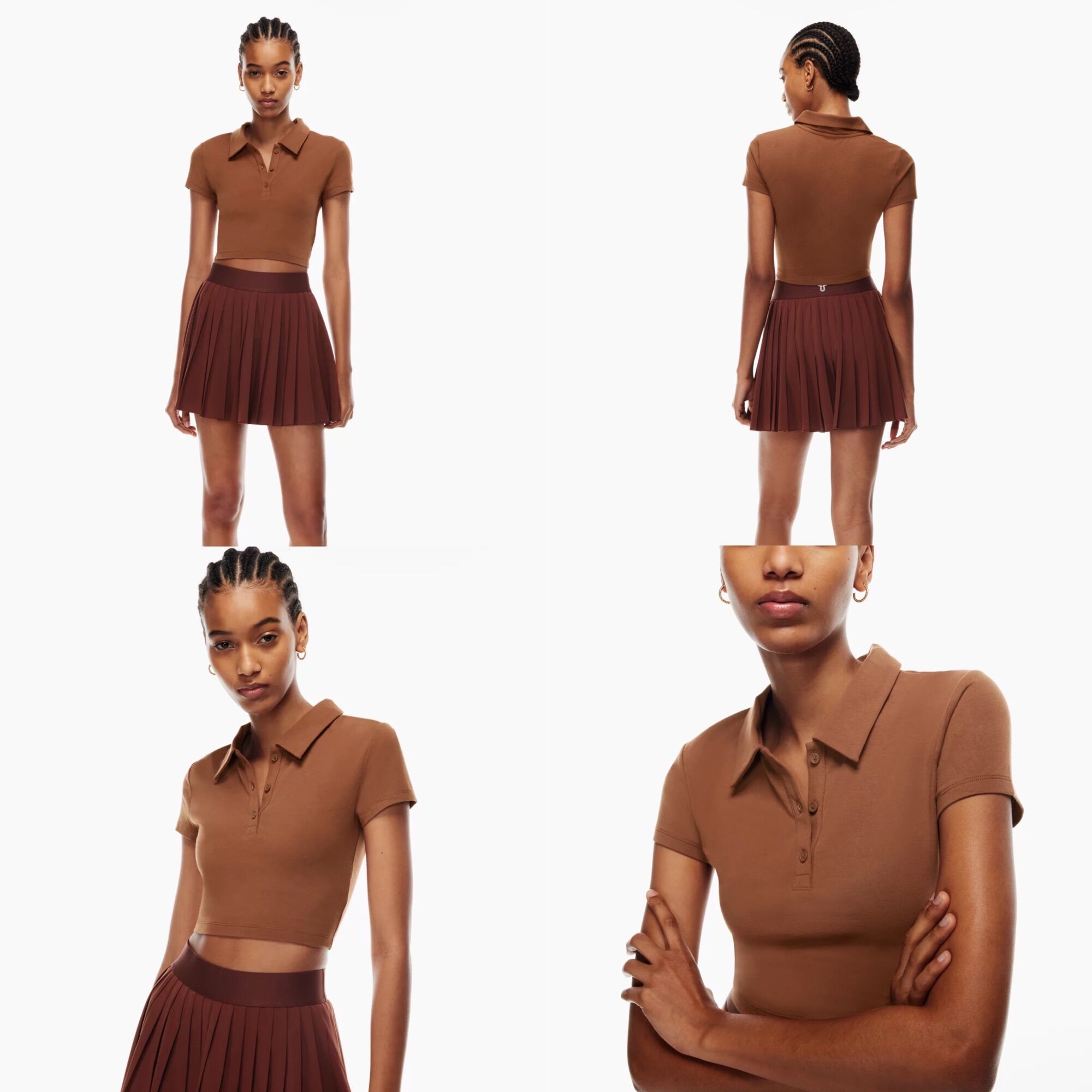 Áo croptop polo xuất xịn