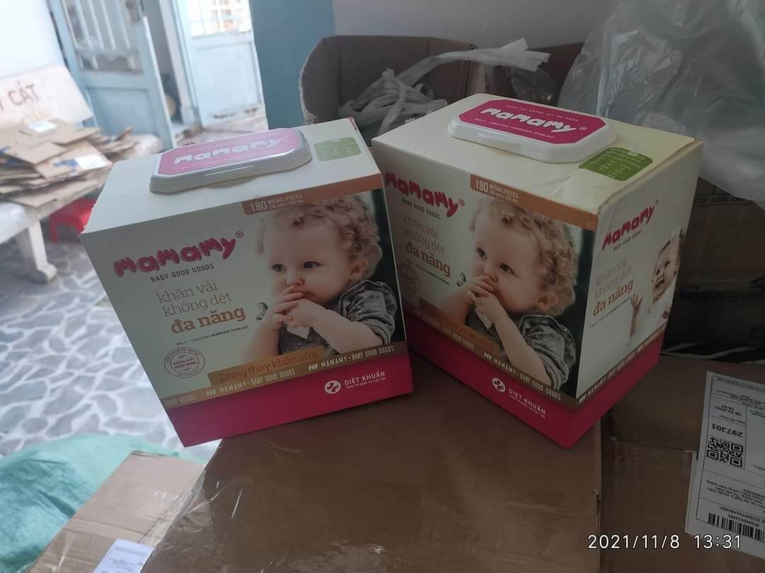 Combo 3hộp/6 Hộp Khăn khô đa năng Mamamy 180 tờ/hộp an toàn cho bé