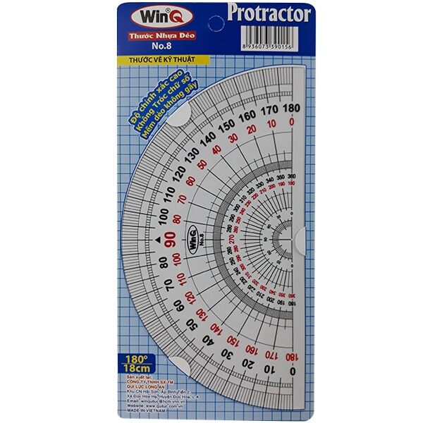 (Combo 2c} Thước dẻo đo độ lớn 180 độ WinQ (No-8)