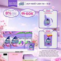 Combo 3 Túi Viên Giặt Xả MaxKleen  Hương Nước Hoa Huyền Diệu (Túi 34+4 Viên)