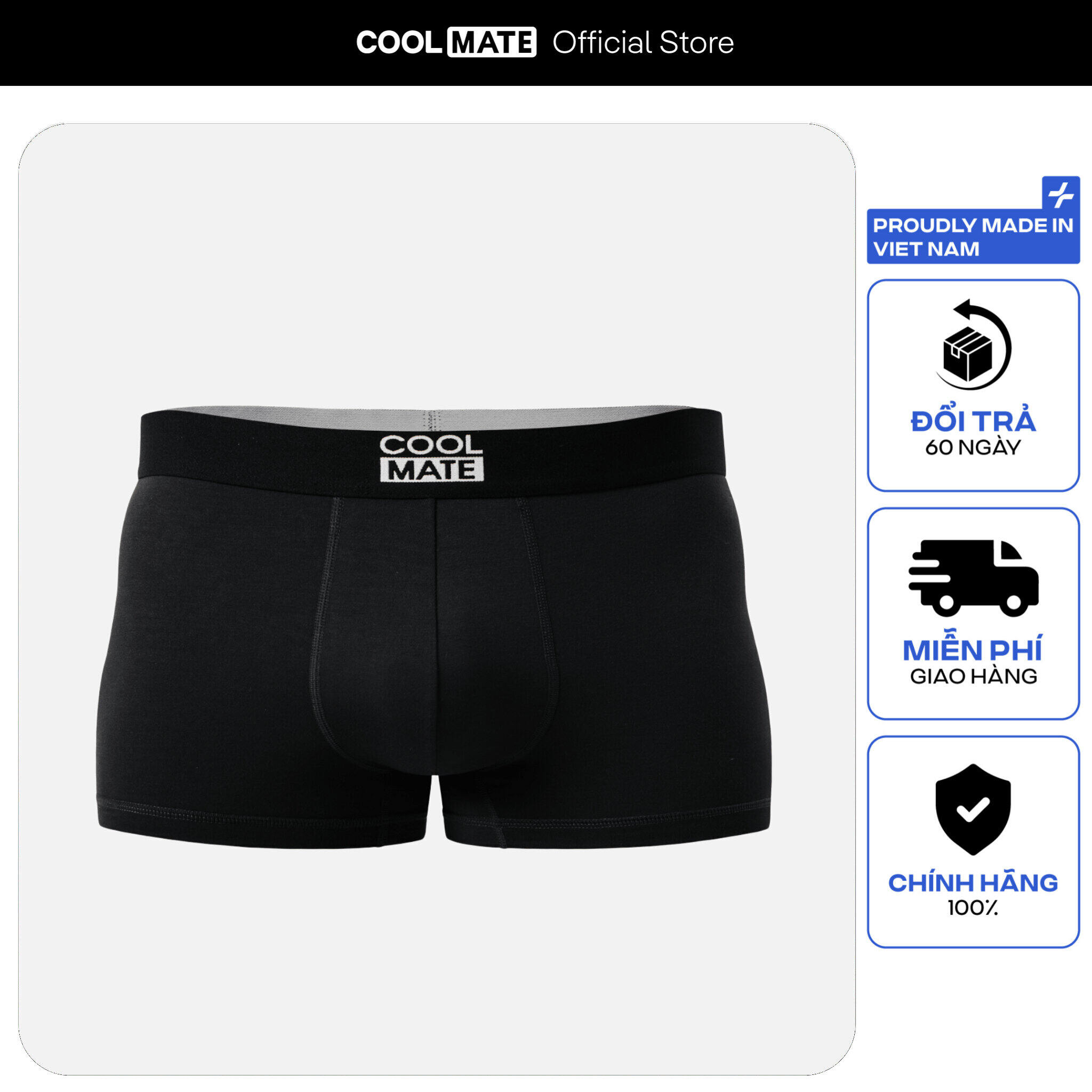 COOLMATE - Quần lót nam dáng Trunk Bamboo sợi tre kháng khuẩn